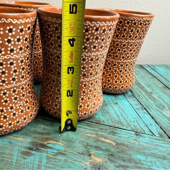 Studio Art Handleless Pottery Mug Tea Cup Tumblers Set of 4 - Picture 3 of 9